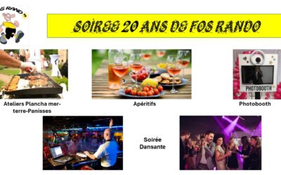 Soirée 20 ans Fos Rando 12 juin 26